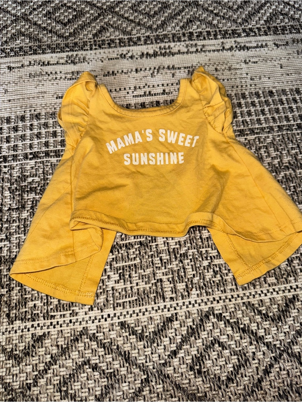 Grayson Mini "Mama's Sweet Sunshine" Yellow Ruffle Baby Top
